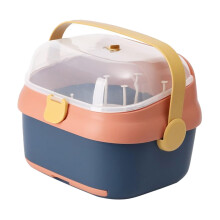 Baby Bottle Drying Rack Blue Pink Compact TwoTone Design Easy Storage Organizer for Travel