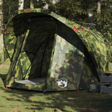 Berkfield Fishing Tent 4-Person Camouflage Waterproof
