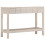 Berkfield Console Table White 110x35x75 cm Solid Wood Mango 1
