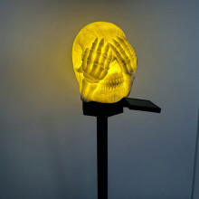 SDJMa Dekoracje na Halloween Solarne Lampki na Paliki Wodoodporne Czaszki Solarne