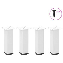 Berkfield Coffee Table Legs 4 pcs White 42-44 cm Steel