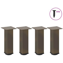 Berkfield Coffee Table Legs 4 pcs Natural Steel 42-44 cm Steel