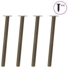 Berkfield Console Table Legs 4 pcs Natural Steel 72 cm Steel
