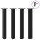 Berkfield Console Table Legs 4 pcs Black 72-74 cm Steel 1