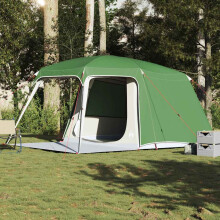 Berkfield Camping Tent with Porch Dome 5-Person Green Waterproof