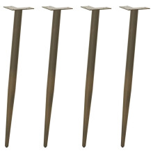 Berkfield Console Table Legs Conical Shape 4 pcs Natural Steel 72-73 cm Steel