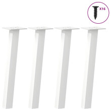 Berkfield Coffee Table Legs 4 pcs White 42 cm Steel