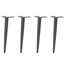 Berkfield Coffee Table Legs Conical Shape 4 pcs Anthracite 42-43 cm Steel