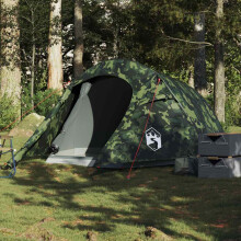 Berkfield Camping Tent Tunnel 2-Person Camouflage Waterproof