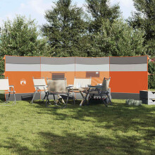 Berkfield Camping Windbreak Grey and Orange 510x153 cm Waterproof