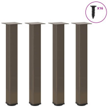 Berkfield Console Table Legs 4 pcs Natural Steel 72-74 cm Steel
