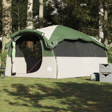 Berkfield Family Tent Tunnel 6-Person Green Waterproof