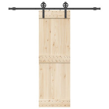 Berkfield Sliding Door Hardware Kit 200 cm Steel Black
