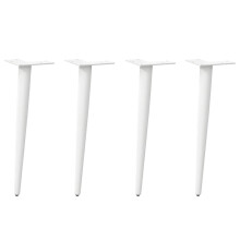 Berkfield Coffee Table Legs Conical Shape 4 pcs White 42-43 cm Steel