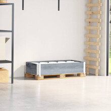 Berkfield Pallet Collar Grey 100x50 cm Solid Wood Pine