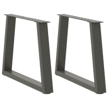Berkfield Coffee Table Legs V-Shape 2 pcs Anthracite 60x(42-43.3) cm Steel