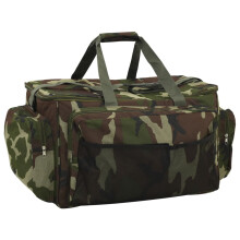 Berkfield Fishing Bag Waterproof Green Camouflage Oxford Fabric