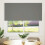 Berkfield Roller Blind Blackout Grey 155x130 cm Fabric Width 151.6 cm Polyester 1
