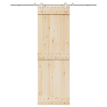 Berkfield Sliding Door Hardware Kit 200 cm Stainless Steel Silver