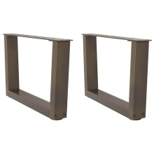 Berkfield Coffee Table Legs V-Shape 2 pcs Natural Steel 50x(30-31.3) cm Steel