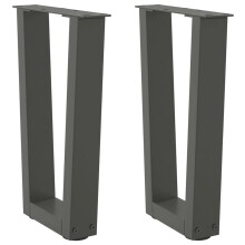 Berkfield Coffee Table Legs V-Shape 2 pcs Anthracite 28x(42-43.3) cm Steel