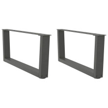 Berkfield Coffee Table Legs V-Shape 2 pcs Anthracite 70x(30-31.3) cm Steel