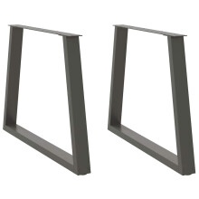 Berkfield Dining Table Legs V-Shape 2 pcs Anthracite 90x(72-73.3) cm Steel