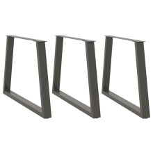 Berkfield Dining Table Legs V-Shape 3 pcs Anthracite 90x(72-73.3) cm Steel