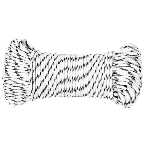 Berkfield Braided Boat Rope White 5 mmx100 m Polyester 1