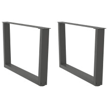 Berkfield Coffee Table Legs V-Shape 2 pcs Anthracite 70x(42-43.3) cm Steel