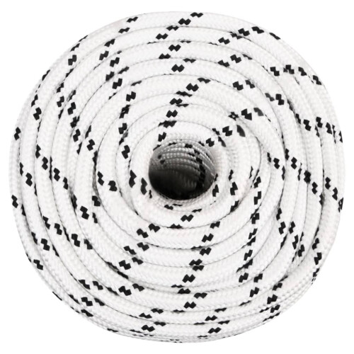 Berkfield Braided Boat Rope White 12 mmx100 m Polyester 1