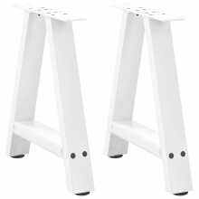 Berkfield Coffee Table Legs A-Shaped 2 pcs White†38x(42-43) cm Steel