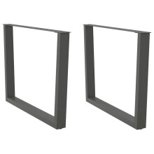 Berkfield Dining Table Legs V-Shape 2 pcs Anthracite 100x(72-73.3) cm Steel