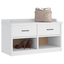 Berkfield Hallway Bench SANDNES White 87x40x50 cm Solid Wood Pine