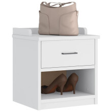 Berkfield Hallway Bench SANDNES White 45x40x50 cm Solid Wood Pine