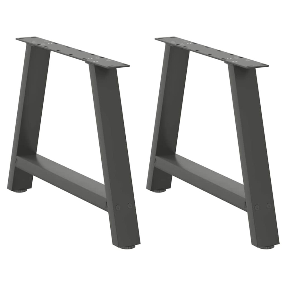 Berkfield Coffee Table Legs A-Shaped 2 Pcs Anthraciteâ 60X(42-43) Cm Steel 3174487904780