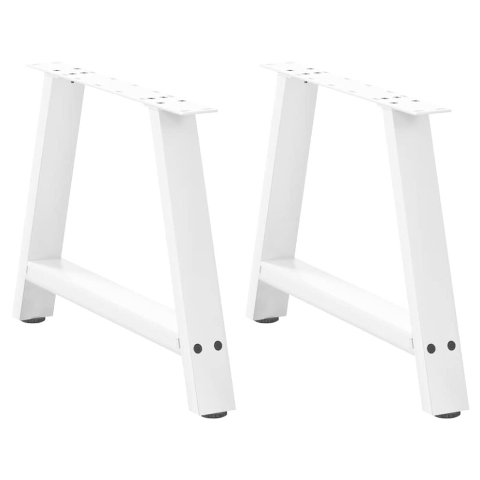 Berkfield Coffee Table Legs A-Shaped 2 Pcs Whiteâ 60X(42-43) Cm Steel 8782177248950