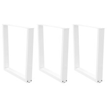 Berkfield Dining Table Legs V-Shape 3 pcs White 80x(72-73.3) cm Steel