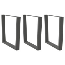 Berkfield Dining Table Legs V-Shape 3 pcs Anthracite 90x(72-73.3) cm Steel
