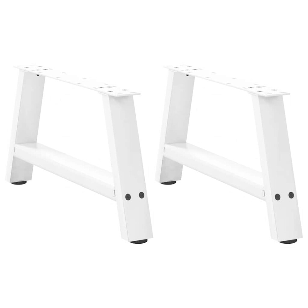 Berkfield Coffee Table Legs A-Shaped 2 Pcs Whiteâ 60X(30-31) Cm Steel 3357559947353