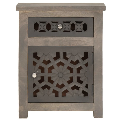 Berkfield Bedside Cabinet 40x30x50 cm Solid Mango Wood 1