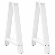 Berkfield Dining Table Legs A-Shaped 2 pcs White†50x(72-73) cm Steel