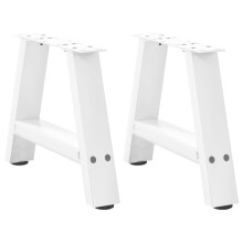 Berkfield Coffee Table Legs A-Shaped 2 pcs White†50x(30-31) cm Steel