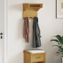 Berkfield Wall-mounted Coat Rack SANDNES 43x30x42 cm Solid Wood Pine