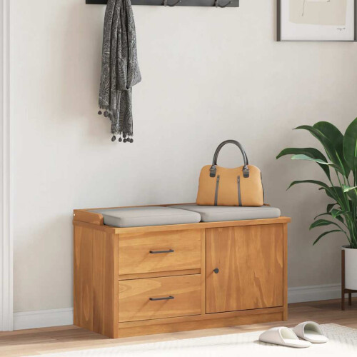 Berkfield Hallway Bench SANDNES 87x40x50 cm Solid Wood Pine