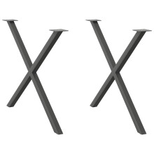 Berkfield Dining Table Legs X-Shaped 2 pcs Anthracite 90x(72-73) cm Steel