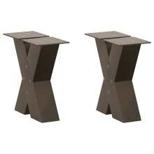 Berkfield Coffee Table Legs X-Shaped 2 pcs Natural Steel 30x(30-31) cm Steel