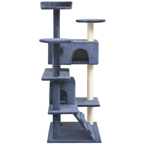 Berkfield Cat Tree with Sisal Scratching Posts 125 cm Dark Blue 1