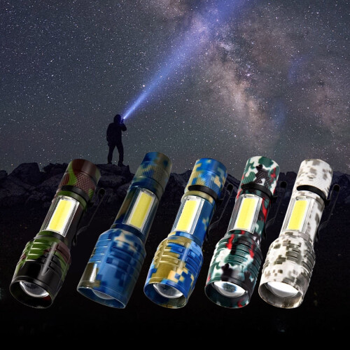 Flashlight telescopic bright long-lasting 3000 lumens