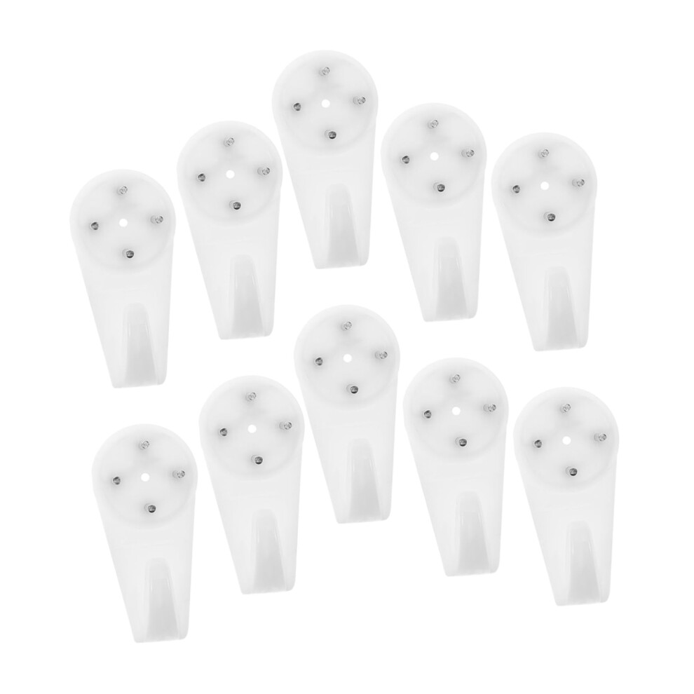10Pcs No Drill Wall Hooks Heavy Duty Traceless Picture Hangers For Concrete Walls And Mirrors 9351714782951